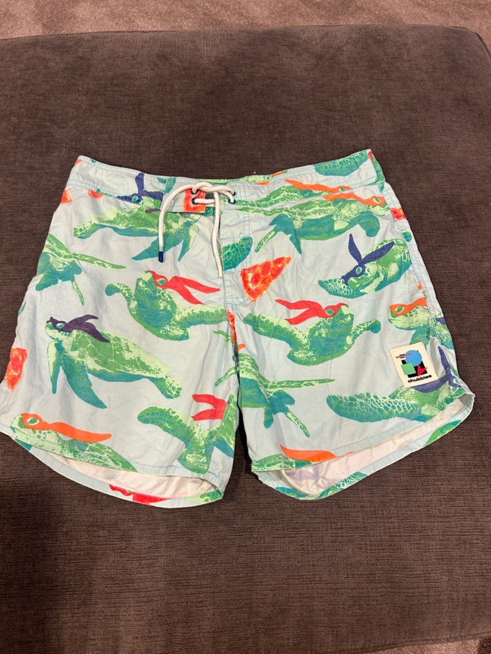 Chubbies swim trunks ninja  Turtles Pizza